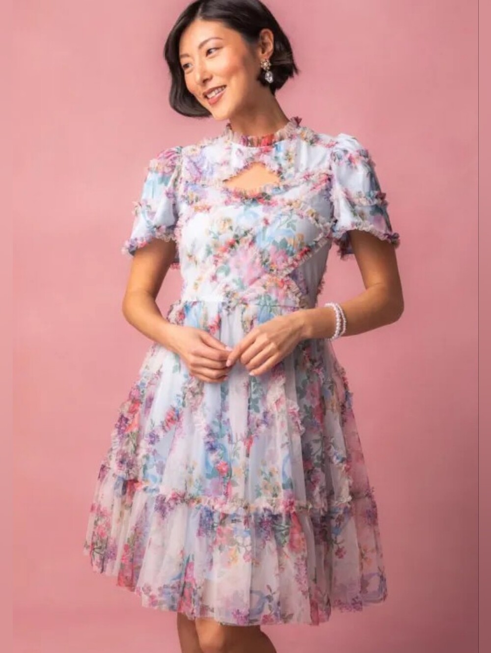 Ivy City Co Quinn Dress - Pastel Floral, Size 1X